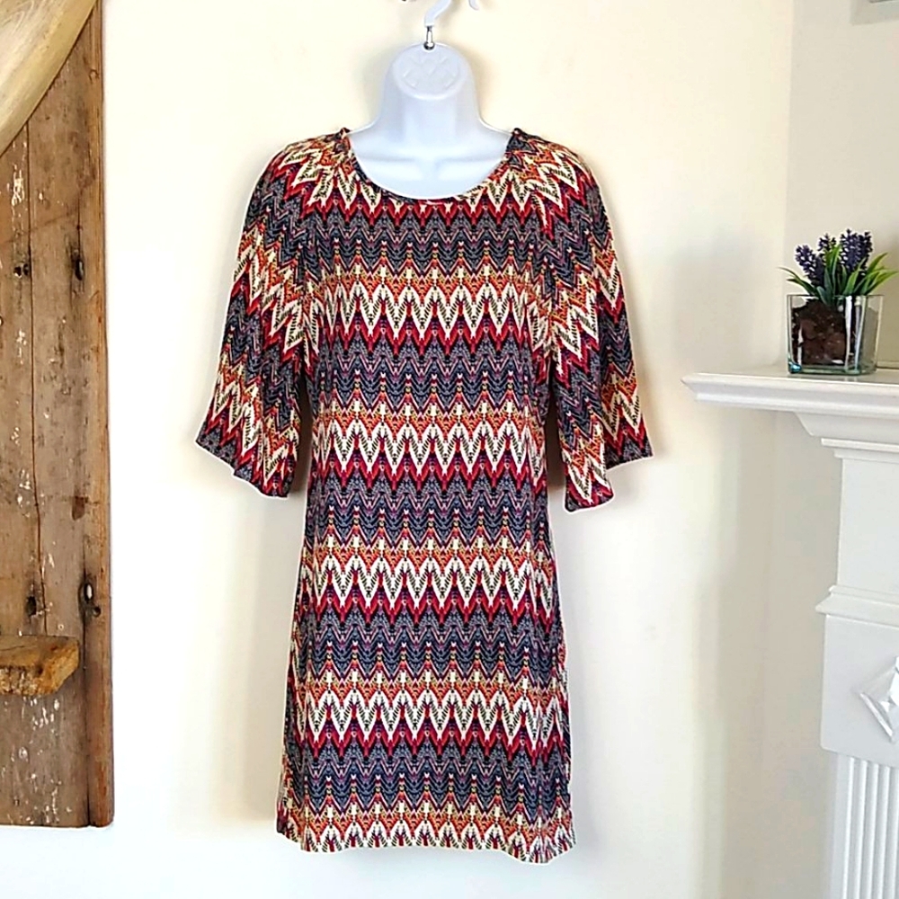 Chevron Cut Out Dress S
